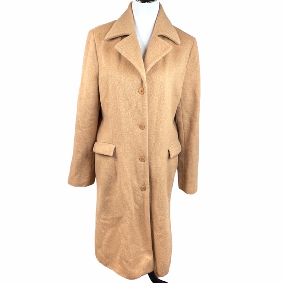 The Limited Jackets & Blazers - The Limited Wool Trench Coat, Tan, Large